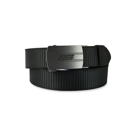 Genuine Dickies Men's Track Lock Plaque Buckle Casual Fabric Web Belt - Regular and Big & Tall Sizes