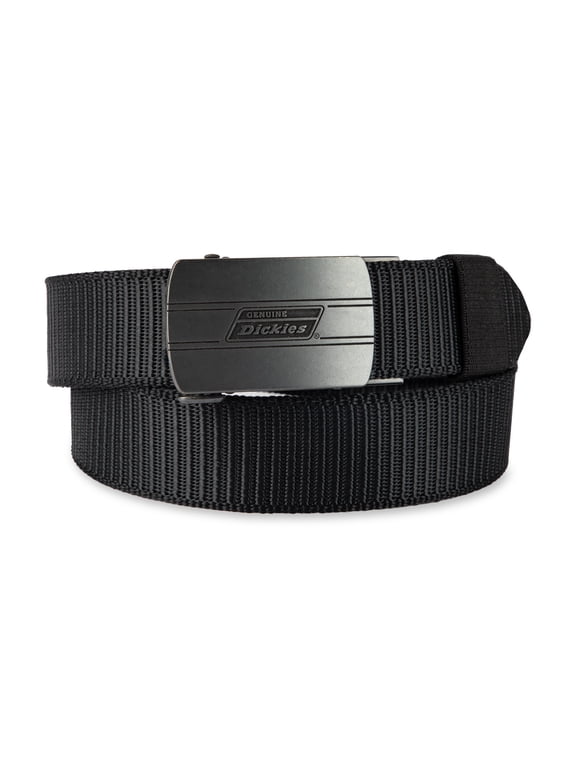 Men's Track Lock Plaque Buckle Casual Fabric Web Belt - Regular and Big & Tall Sizes