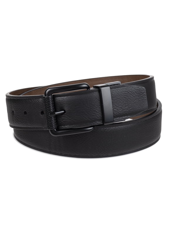 Men's Two-In-One Reversible Black to Brown Casual Stretch Belt