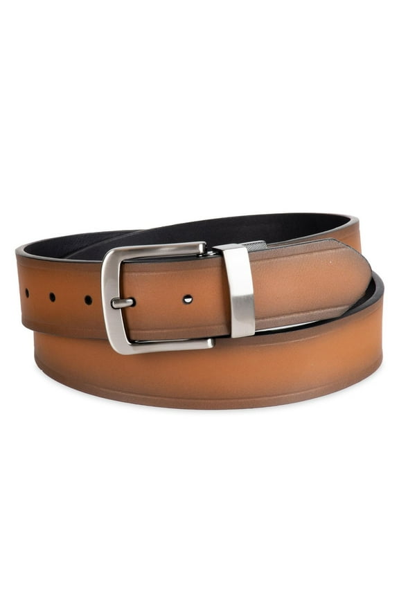 Men's Two-In-One Reversible Tan to Black Casual Jean Workwear Belt (Regular and Big & Tall Sizes)