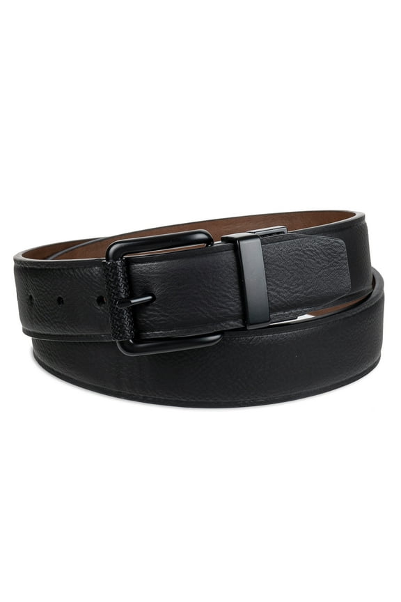 Men's Two-in-One Reversible Black to Brown Casual Stretch Belt