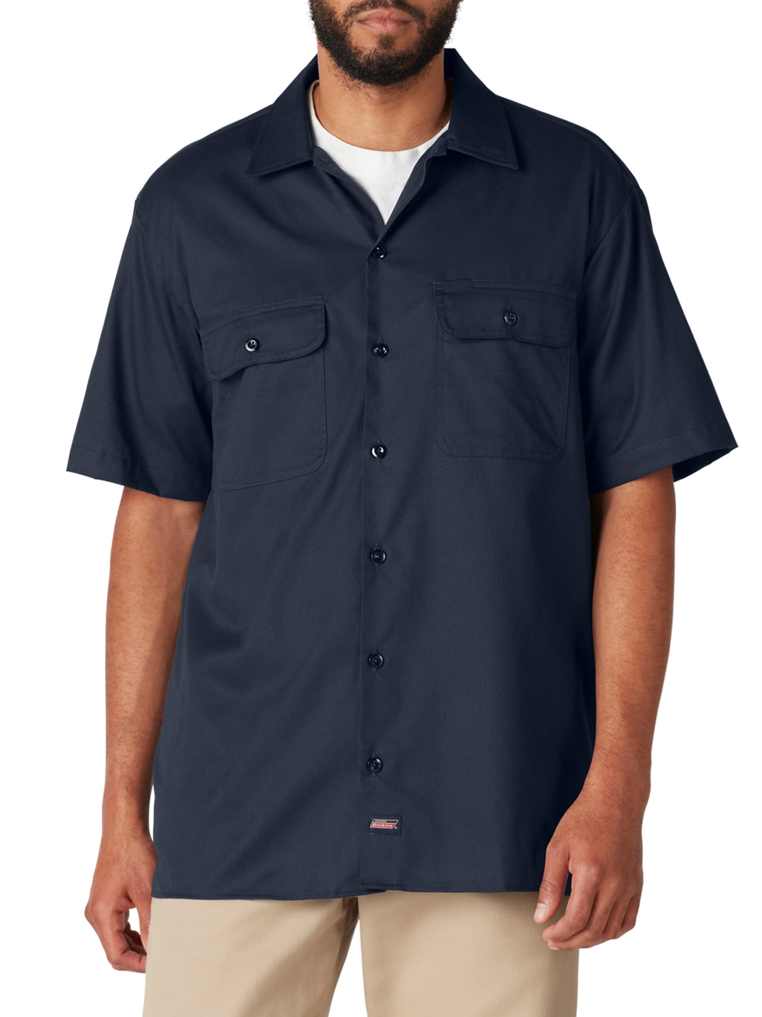 Genuine Dickies Relaxed Fit Short Sleeve Collared Cotton Polyester Work  Shirt (Men's), 1 Count, 1 Pack 