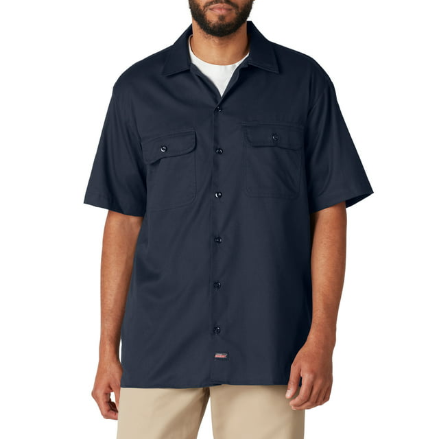 Genuine Dickies Men'sFLEX Short Sleeve Work Shirt, Temp Control Cooling ...