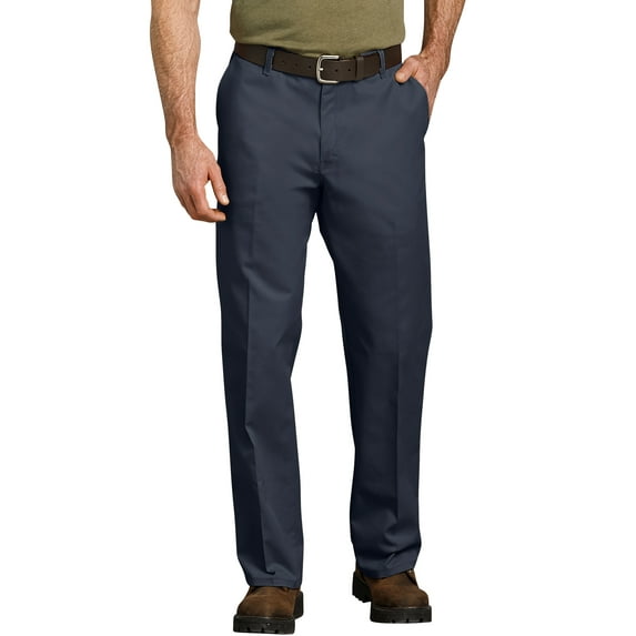 Genuine Dickies Men's Relaxed Fit Straight Leg Flat Front Flex Work Pant