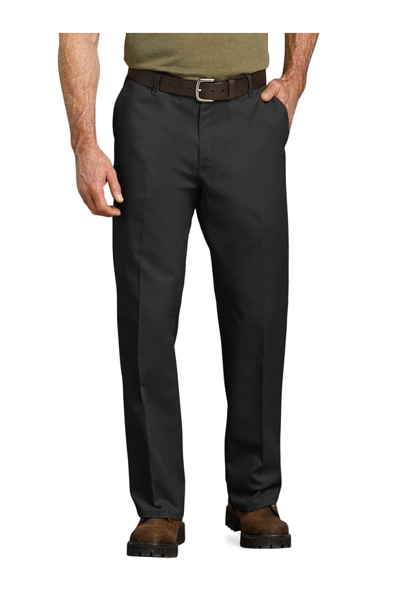 Men's Relaxed Fit Straight Leg Flat Front Flex Work Pant