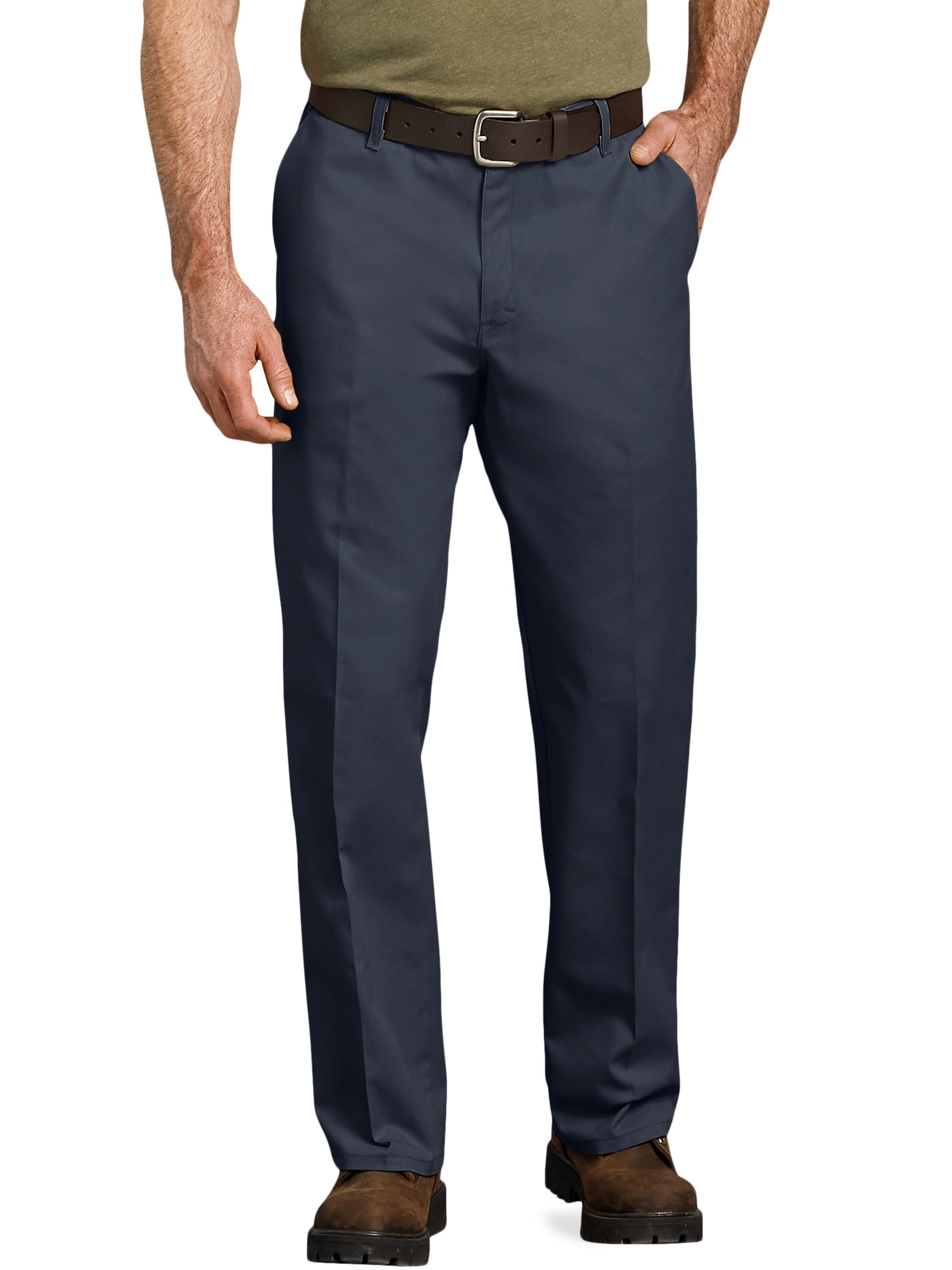 Genuine Dickies Men's Relaxed Fit Straight Leg Flat Front Flex Work Pant