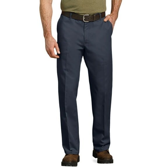 Genuine Dickies Men's Relaxed Fit Straight Leg Flat Front Flex Work Pant