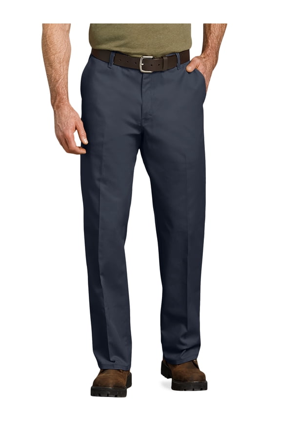Men's Relaxed Fit Straight Leg Flat Front Flex Work Pant