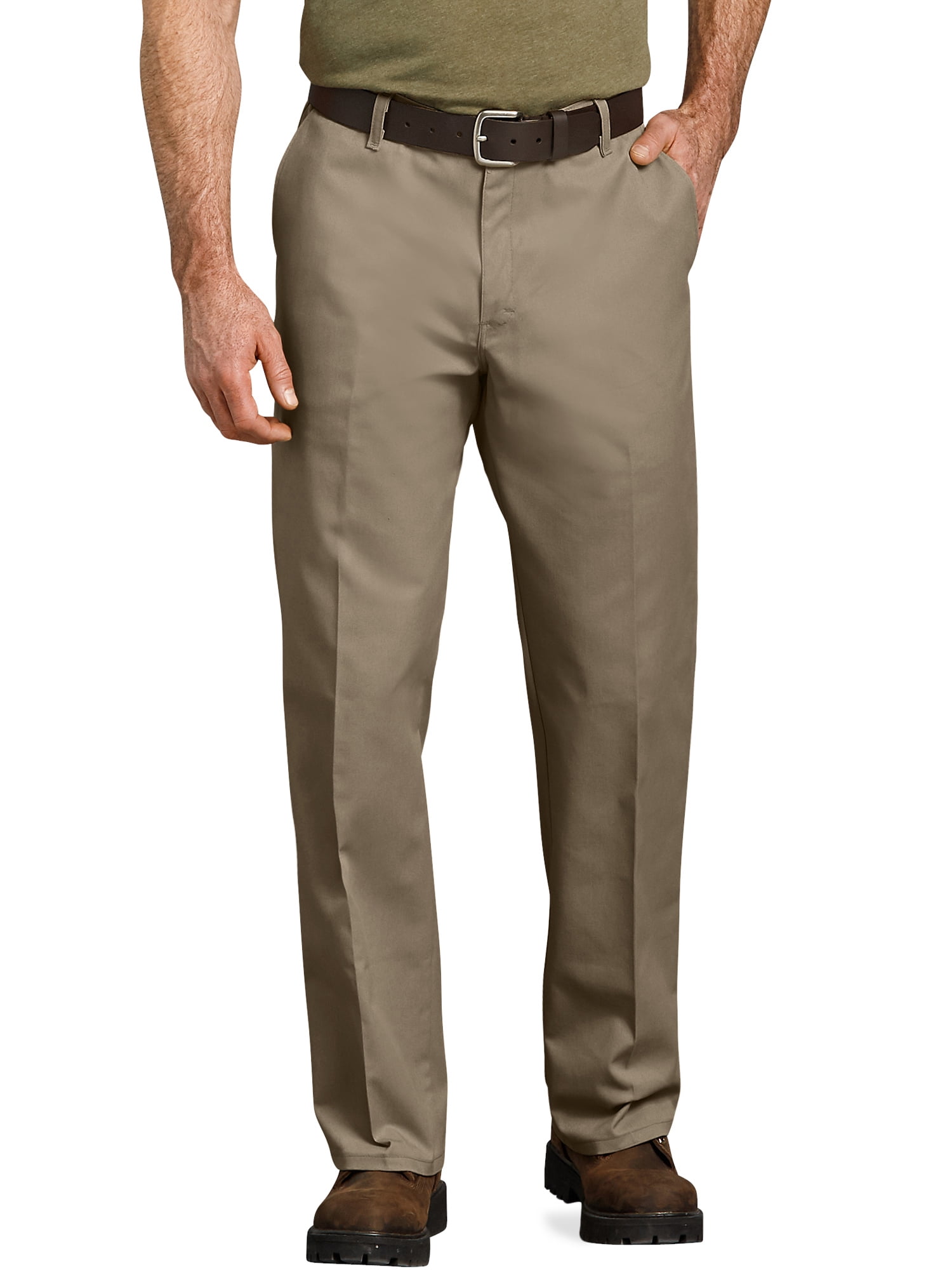 Genuine Dickies Mens Relaxed Fit Straight Leg Flat Front Flex Pant 