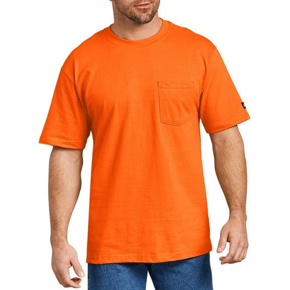 Genuine Dickies Mens and Big Mens Enhanced Visibility Short Sleeve Heavyweight Pocket T-Shirt