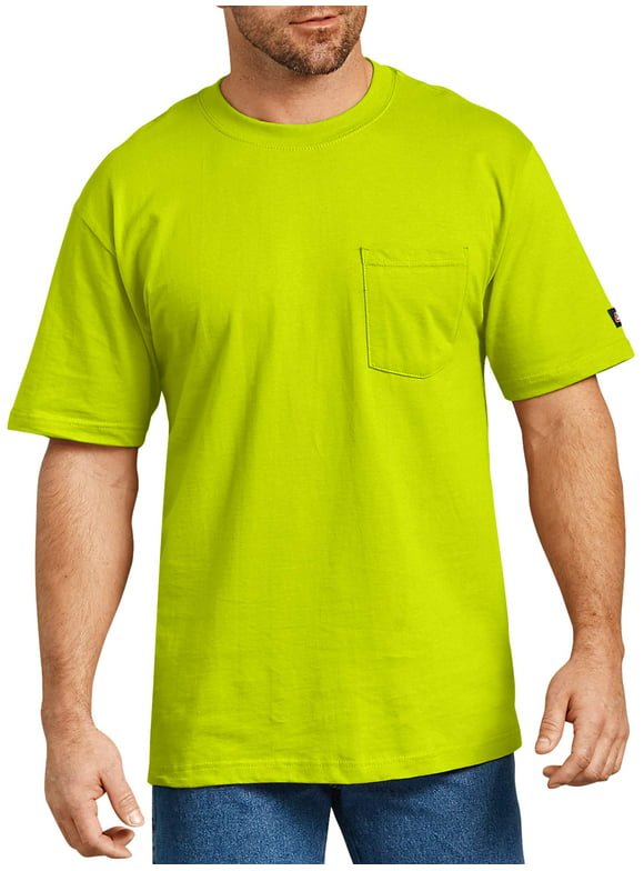 Genuine Dickies Mens and Big Mens Enhanced Visibility Short Sleeve Heavyweight Pocket T-Shirt