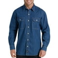 thumbnail image 1 of Genuine Dickies Mens and Big Mens Heavyweight Long Sleeve Denim Shirt, 1 of 2