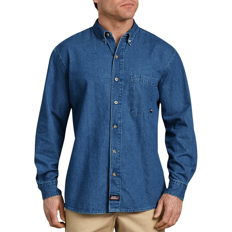 Long sleeve denim work shirt sale