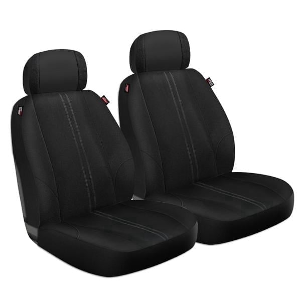 Genuine Dickies 2-Piece Quincy Pro-Grade Seat Covers for Cars, Trucks, and SUVs, Black