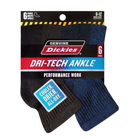 Genuine Dickies Quarter Socks, 6 Pack