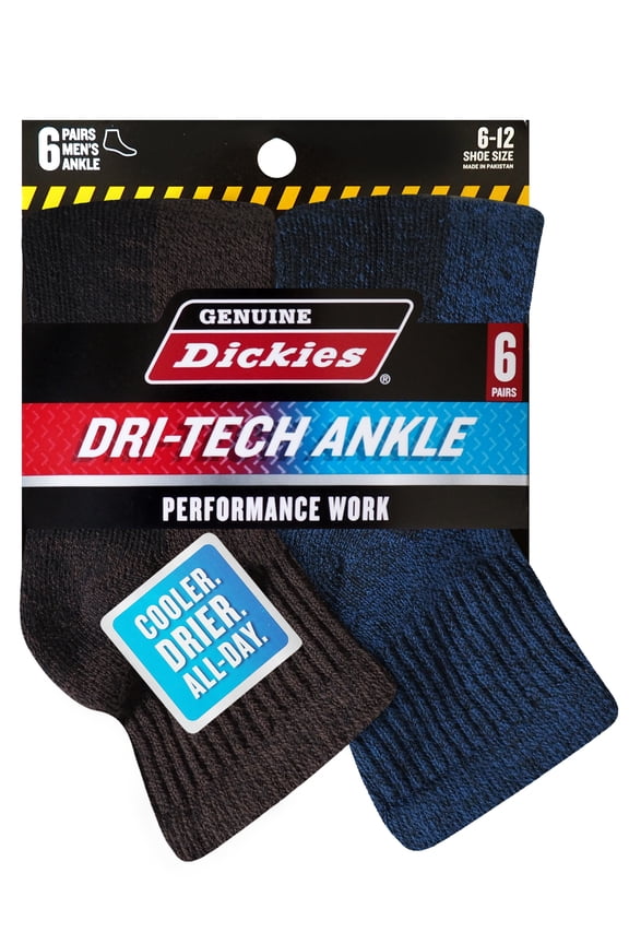 Genuine Dickies Quarter Socks, 6 Pack