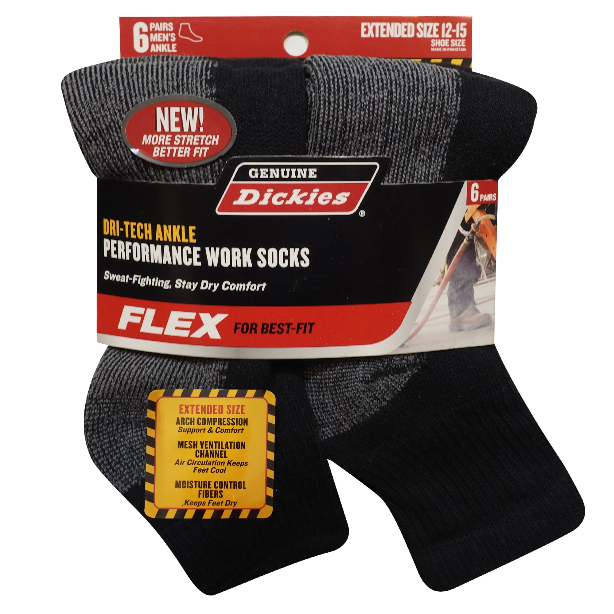 Genuine Dickies Quarter Socks 6 Pack Walmart