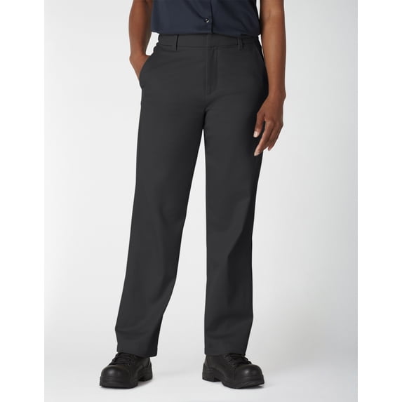 Genuine Dickies Women's Relaxed Fit Straight-Leg Flat Front Pant – Comfortable Work & Casual Trousers