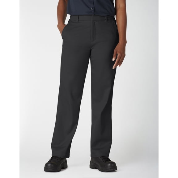 Genuine Dickies Women's Relaxed Fit Straight-Leg Flat Front Pant – Comfortable Work & Casual Trousers