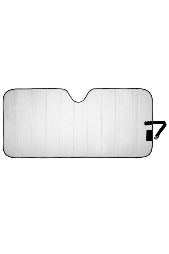 White with Black Trim Accordion Auto Sunshade, 41303WDI