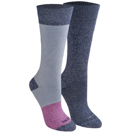 Genuine Dickies Women's Charcoal Fiber Basic Thermal Crew Socks, 2-Pack