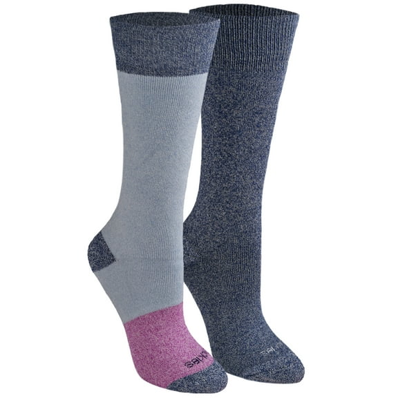 Genuine Dickies Women's Charcoal Fiber Basic Thermal Crew Socks, 2-Pack