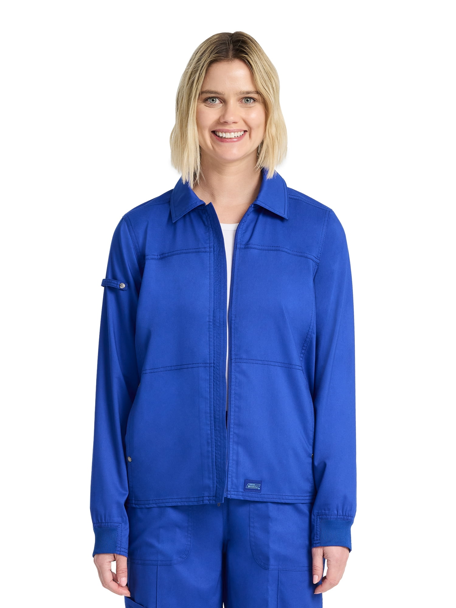 Genuine Dickies Women's Collared Zip Scrub Jacket