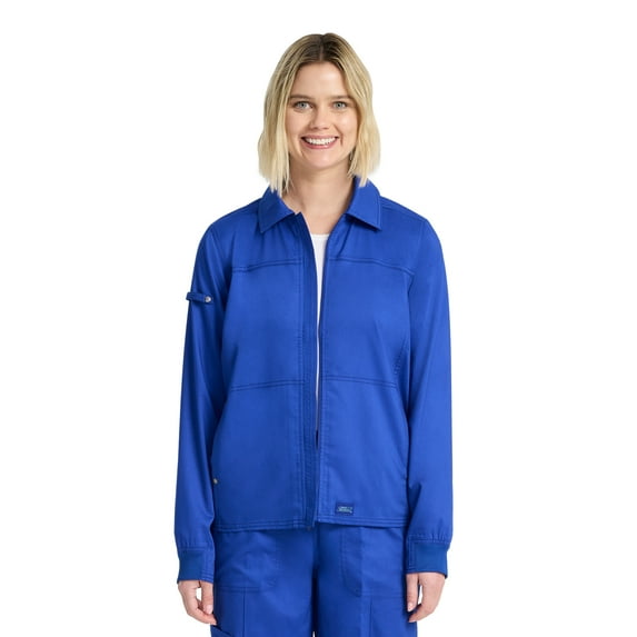 Genuine Dickies Women's Collared Zip Scrub Jacket
