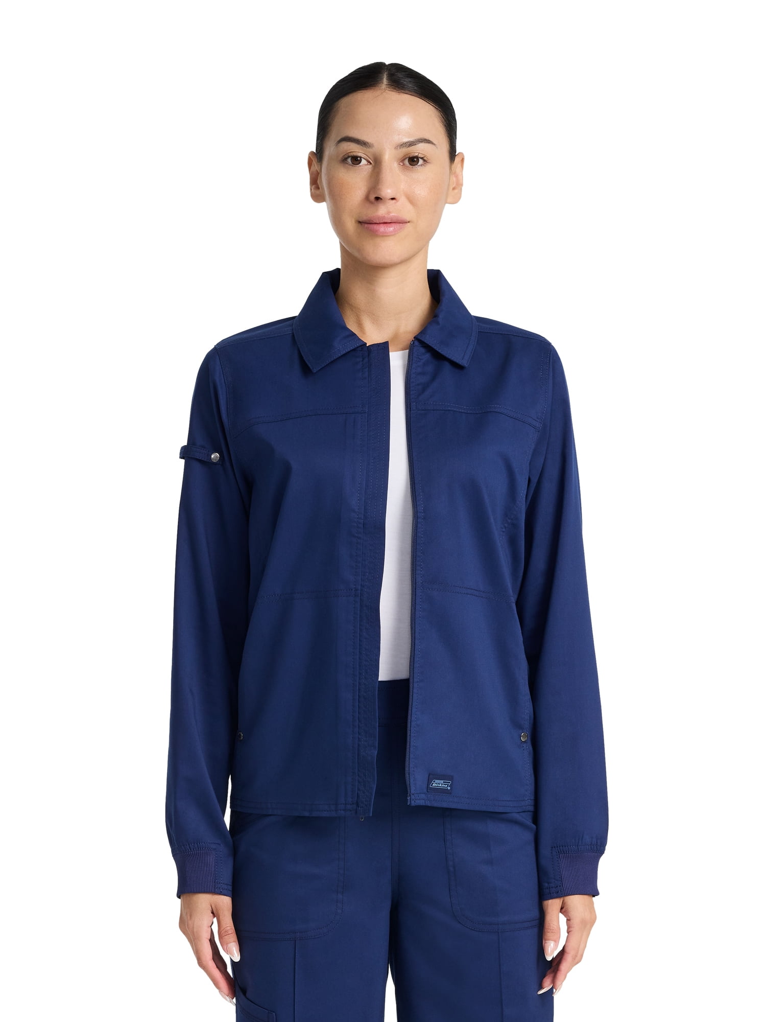 Genuine Dickies Women's Collared Zip Scrub Jacket
