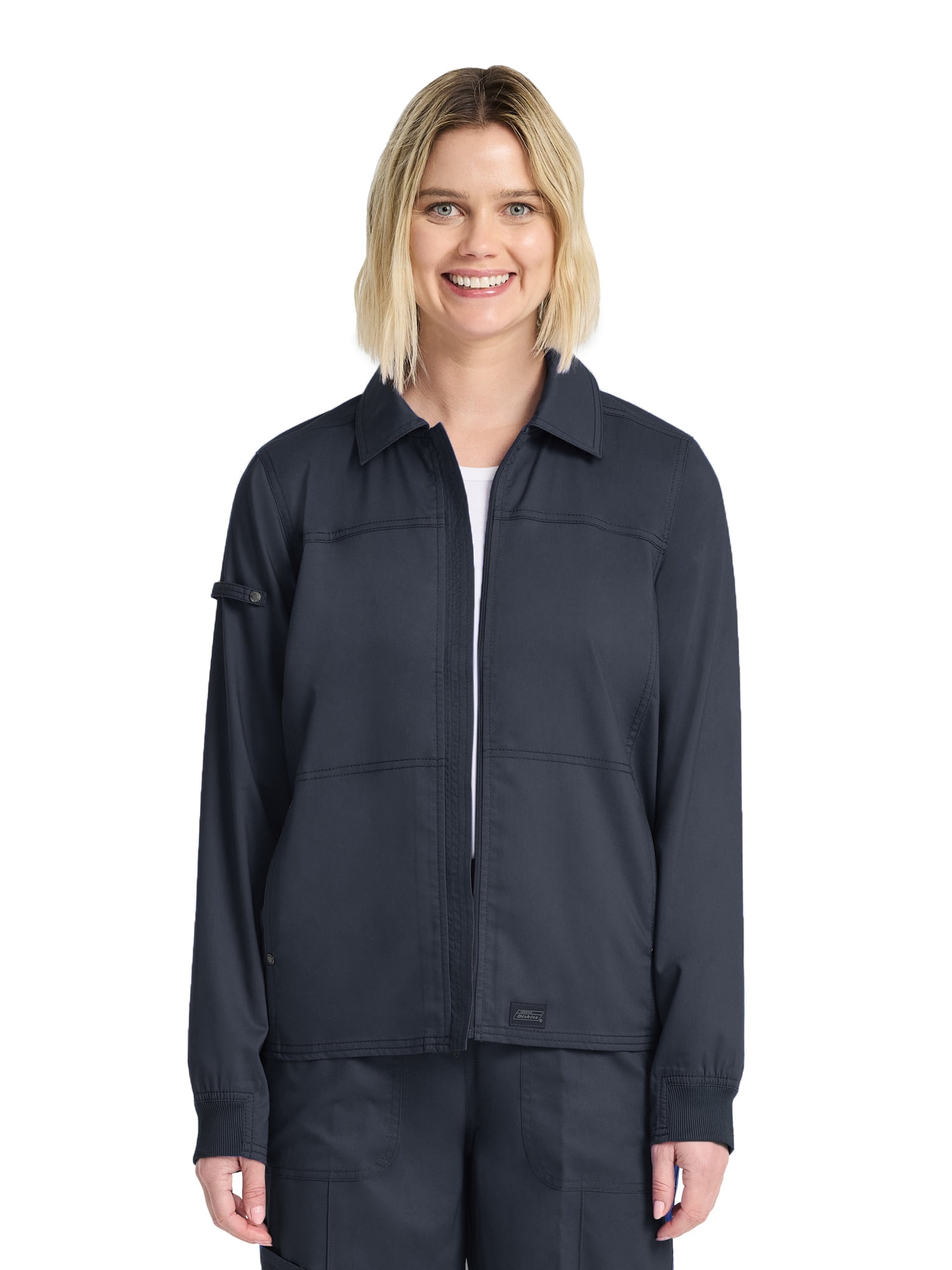 Genuine Dickies Women's Collared Zip Scrub Jacket
