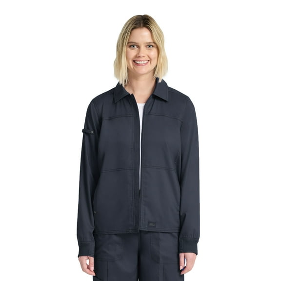 Genuine Dickies Women's Collared Zip Scrub Jacket