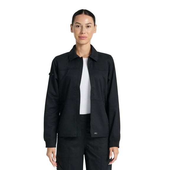 Genuine Dickies Women's Collared Zip Scrub Jacket