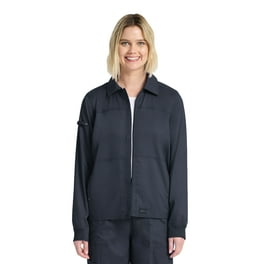 fit by white cross women s zip front mesh detail solid scrub jacket Walmart