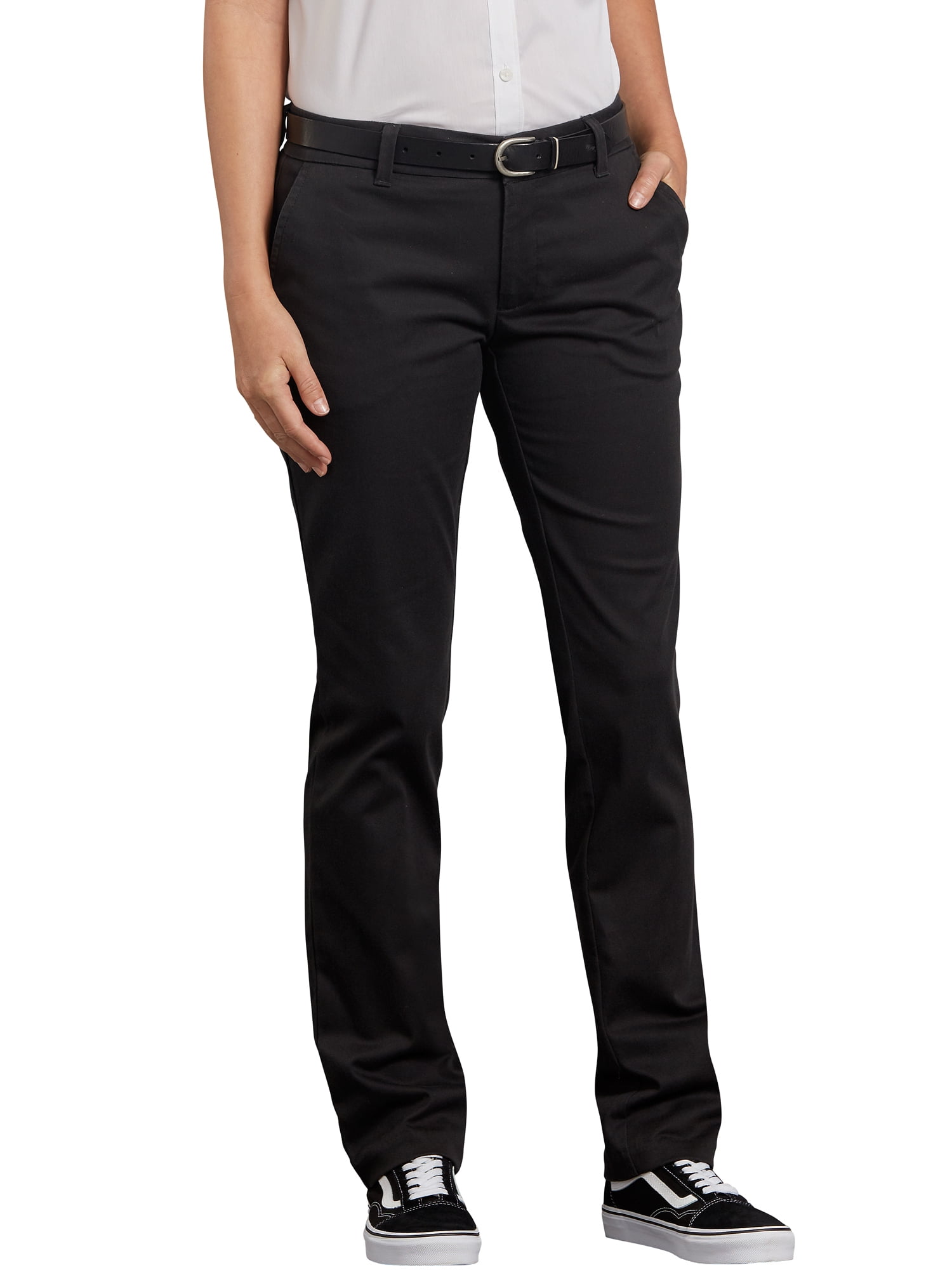 Dickies Women's Size Perfect Shape Skinny Twill 4 Pocket Pant-Plus, Rinsed  Black, 18W at  Women's Clothing store