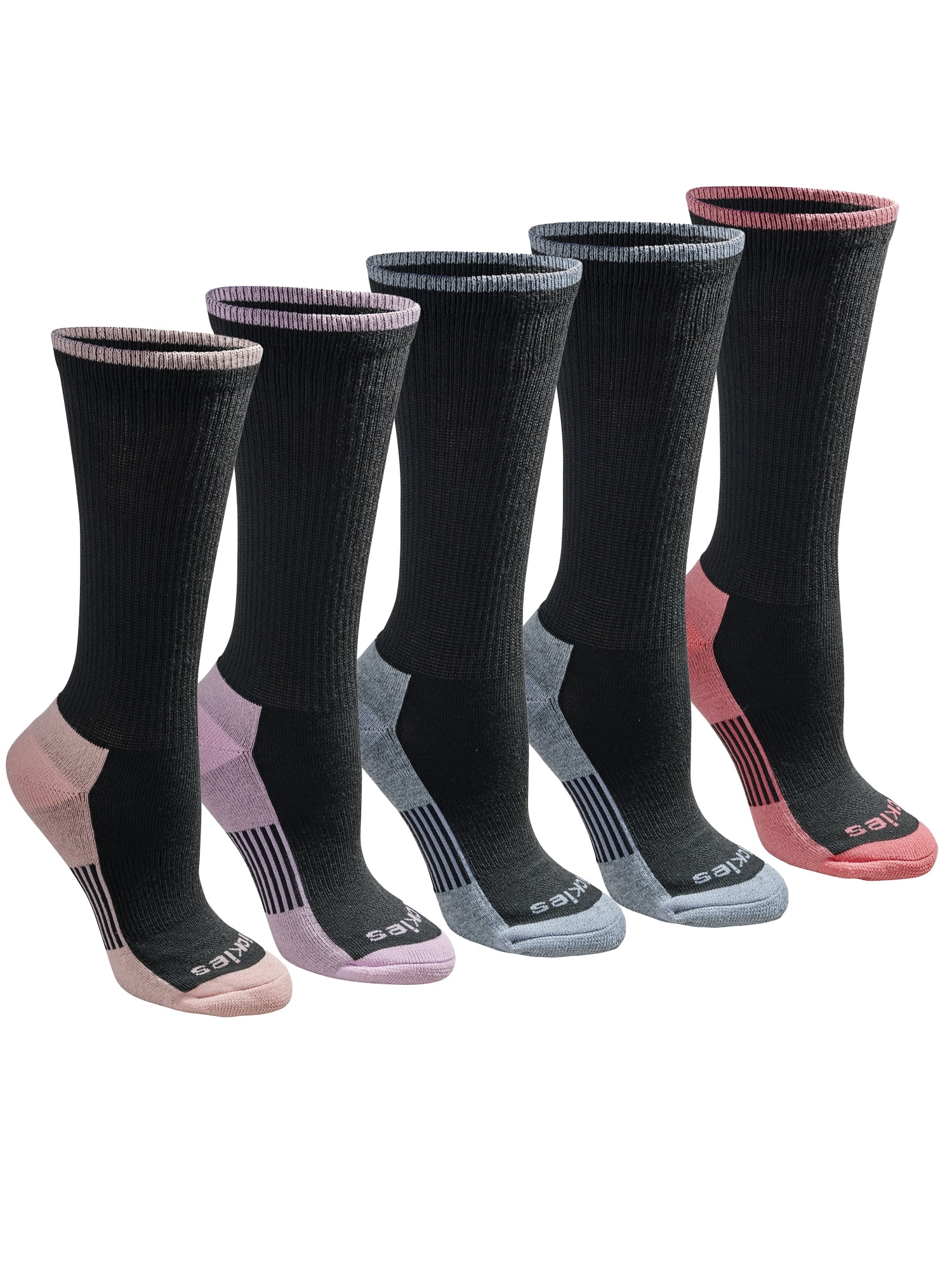 Genuine Dickies Women's Dri-Tech Crew Socks, 5-Pack