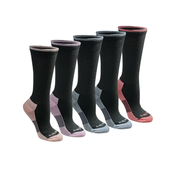 Genuine Dickies Women's Dri-Tech Crew Socks, 5-Pack