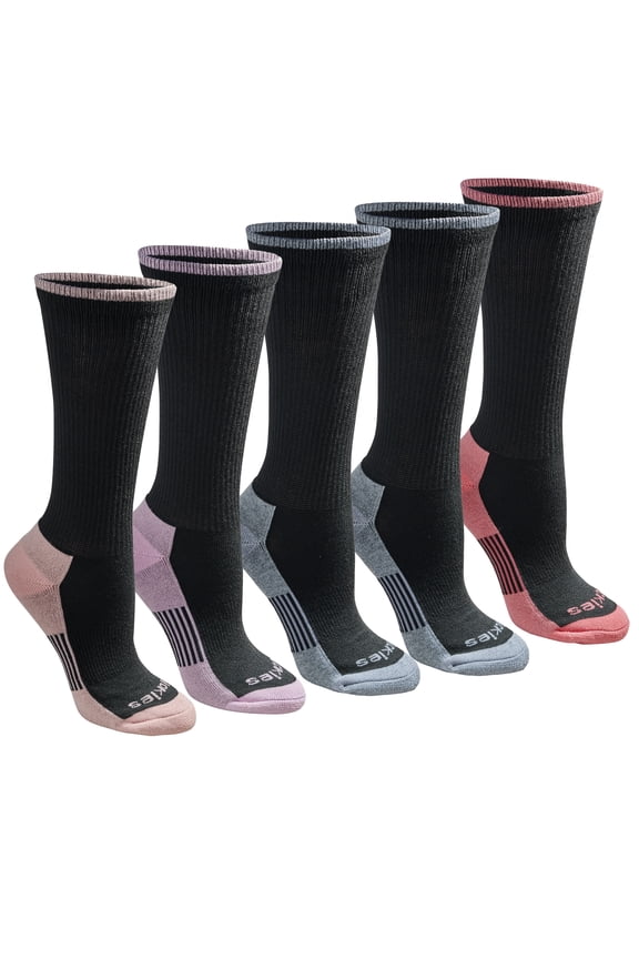 Genuine Dickies Women's Dri-Tech Crew Socks, 5-Pack