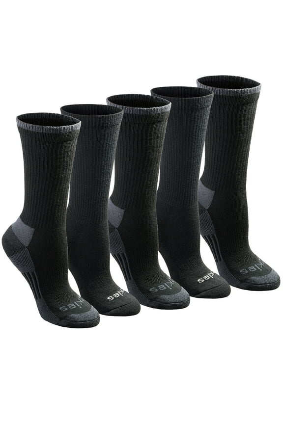Genuine Dickies Women's Dri-Tech Crew Socks, 5-Pack