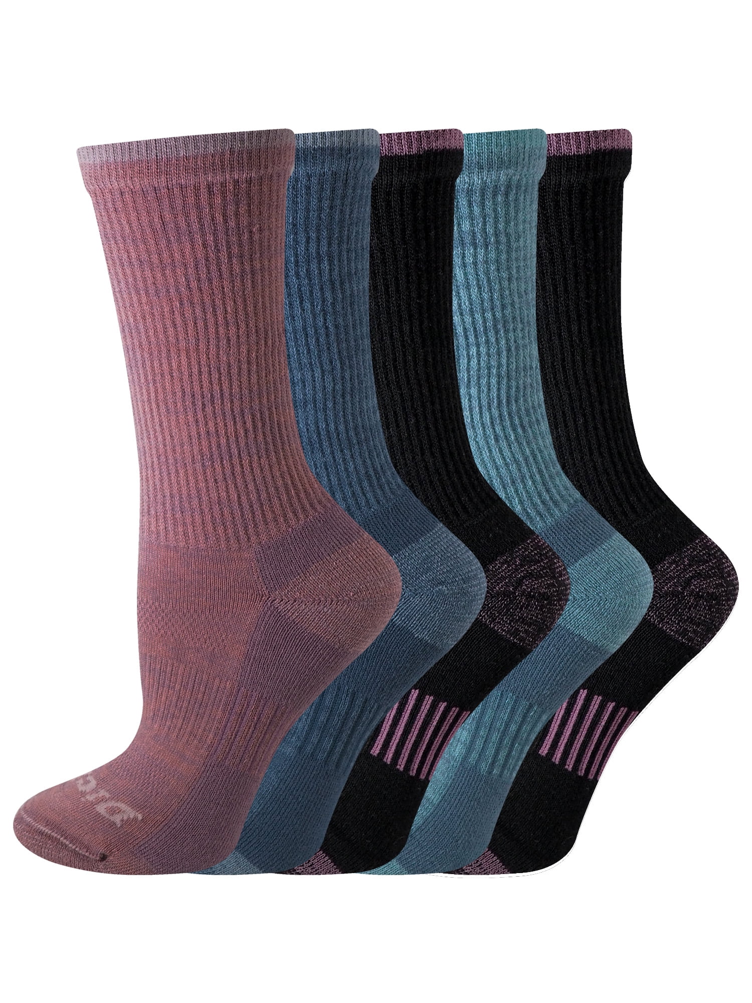 Genuine Dickies Women's Dri-Tech Free Run Crew Socks, 5-Pack