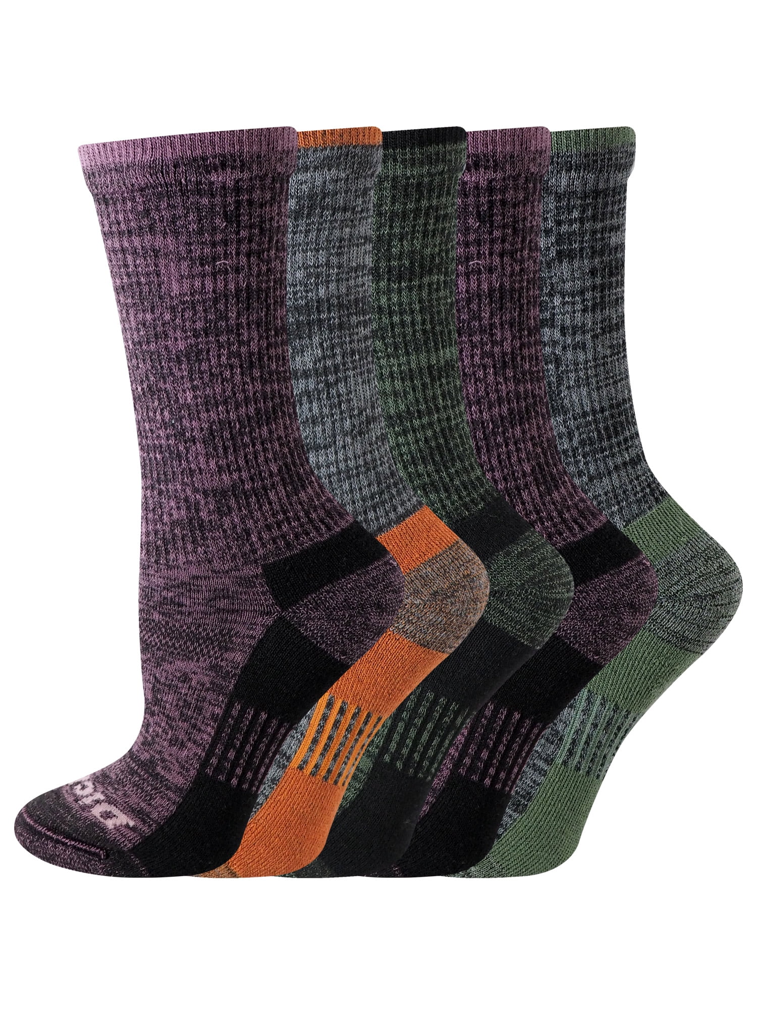 Genuine Dickies Women's Dri-Tech Free Run Crew Socks, 5-Pack