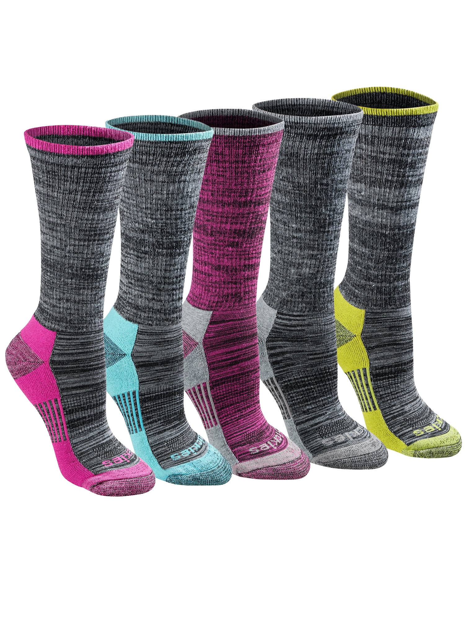 Genuine Dickies Women's Dri-Tech Free Run Crew Socks, 5-Pack