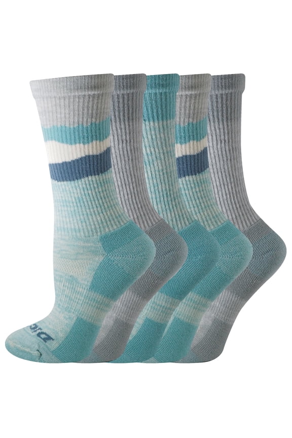 Genuine Dickies Women's Dri-Tech Mtn Crew Socks, 5-Pack