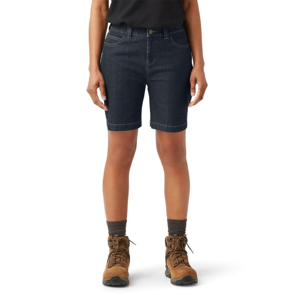 Genuine Dickies Women's Perfectly Slimming FLEX Denim Carpenter Shorts