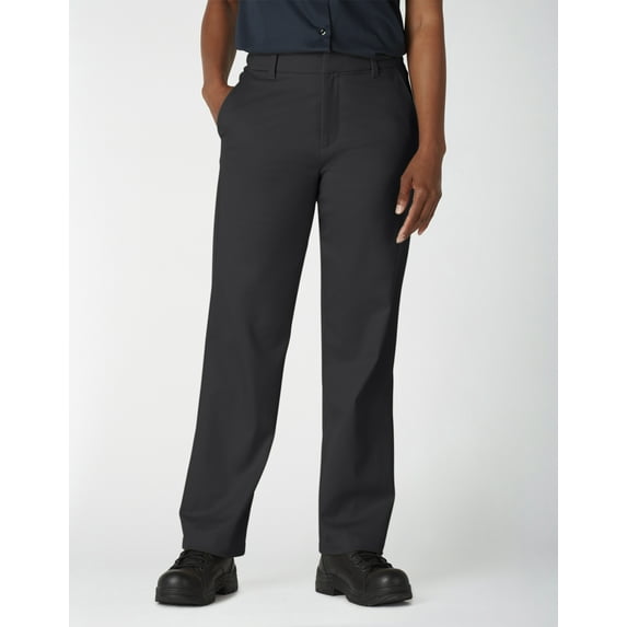 Genuine Dickies Women's Relaxed Fit Straight-Leg Flat Front Pant