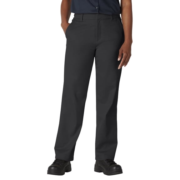Genuine Dickies Women's Relaxed Fit Straight-Leg Flat Front Pant