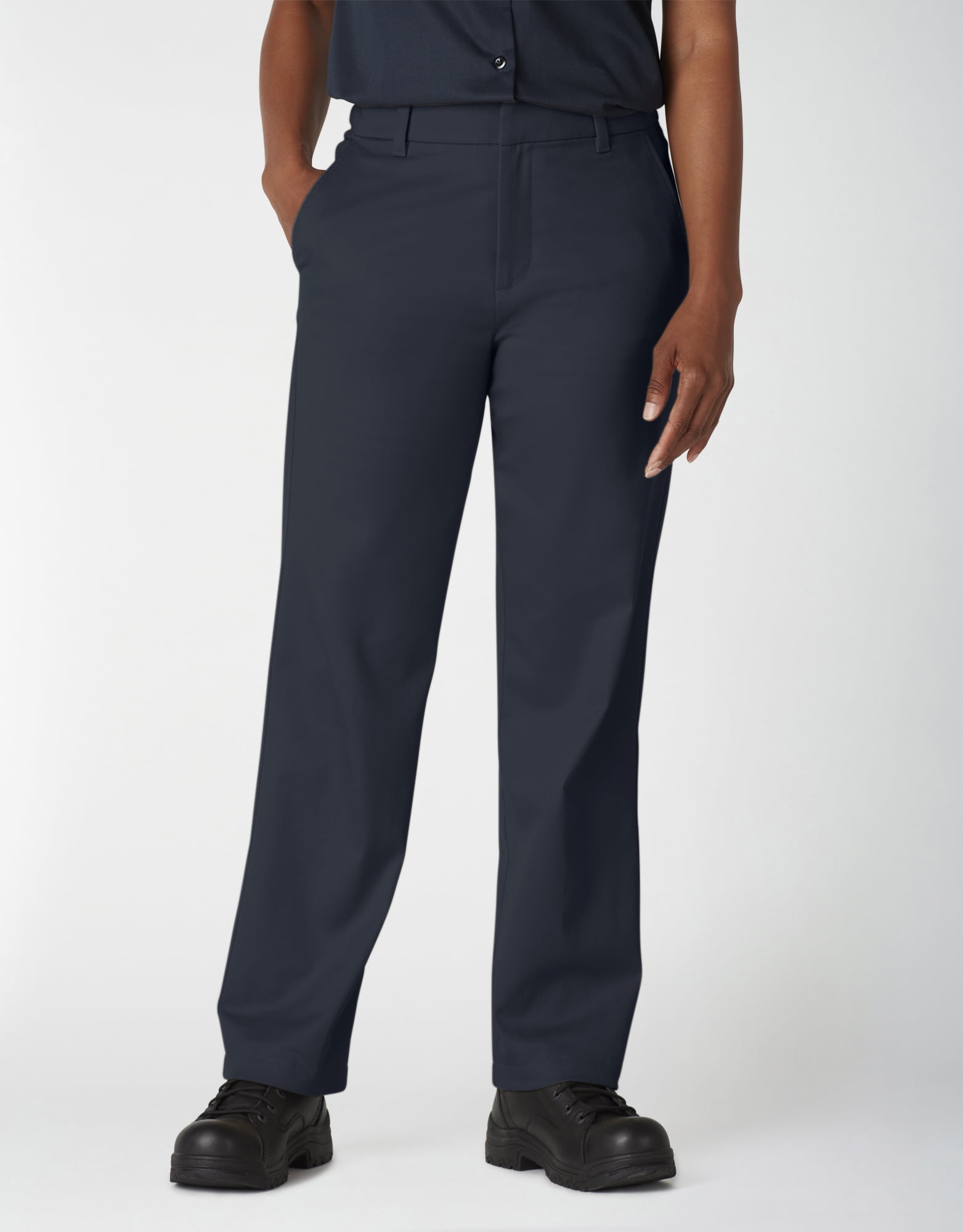 Dickies Women's Plus-Size Relaxed Straight Stretch Twill Pant