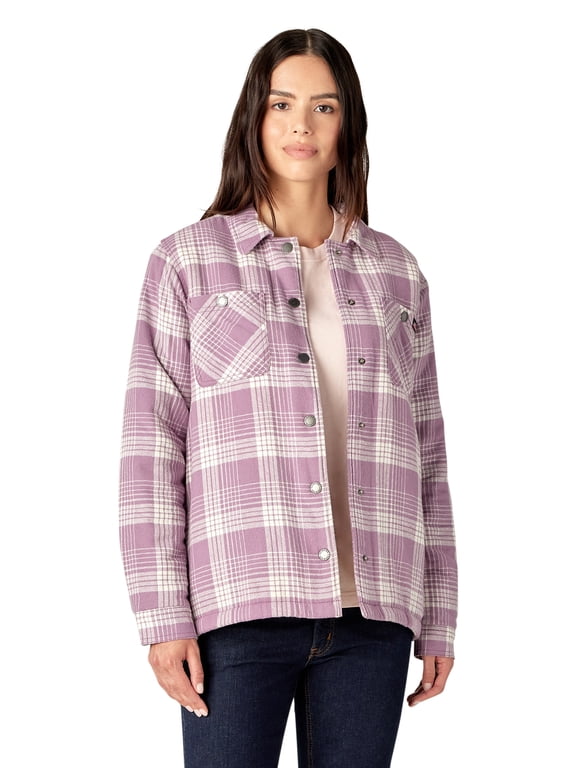 Women's Sherpa Lined Flannel Shirt Jacket
