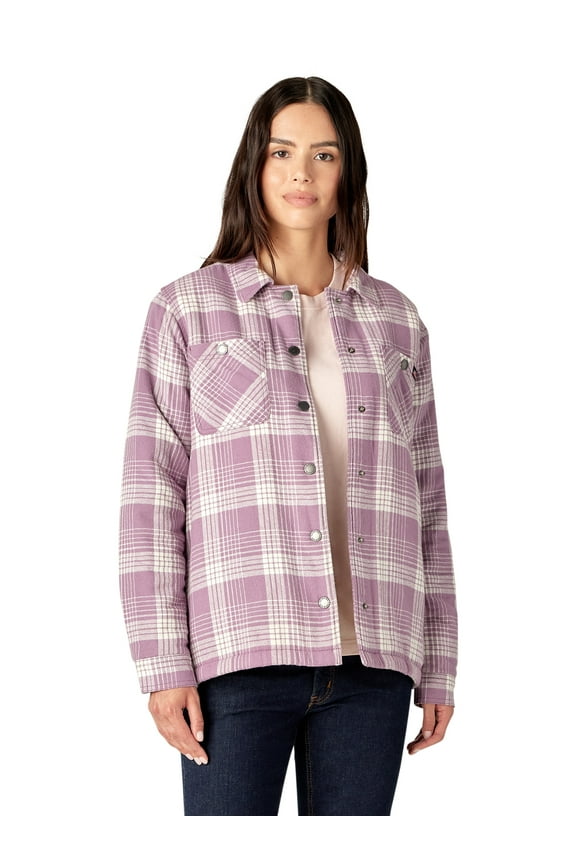 Women's Sherpa Lined Flannel Shirt Jacket