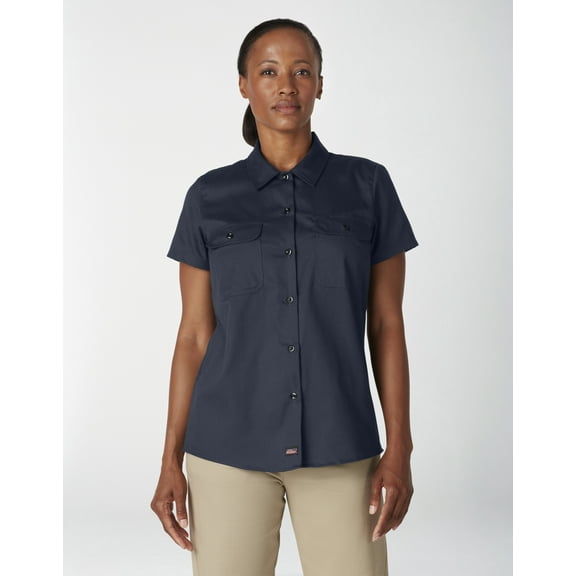 Genuine Dickies Women's Short Sleeve Work Shirt, Temp Control Cooling