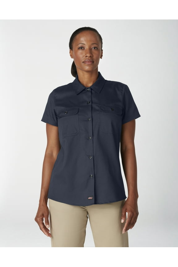 Women's Short Sleeve Work Shirt, Temp Control Cooling